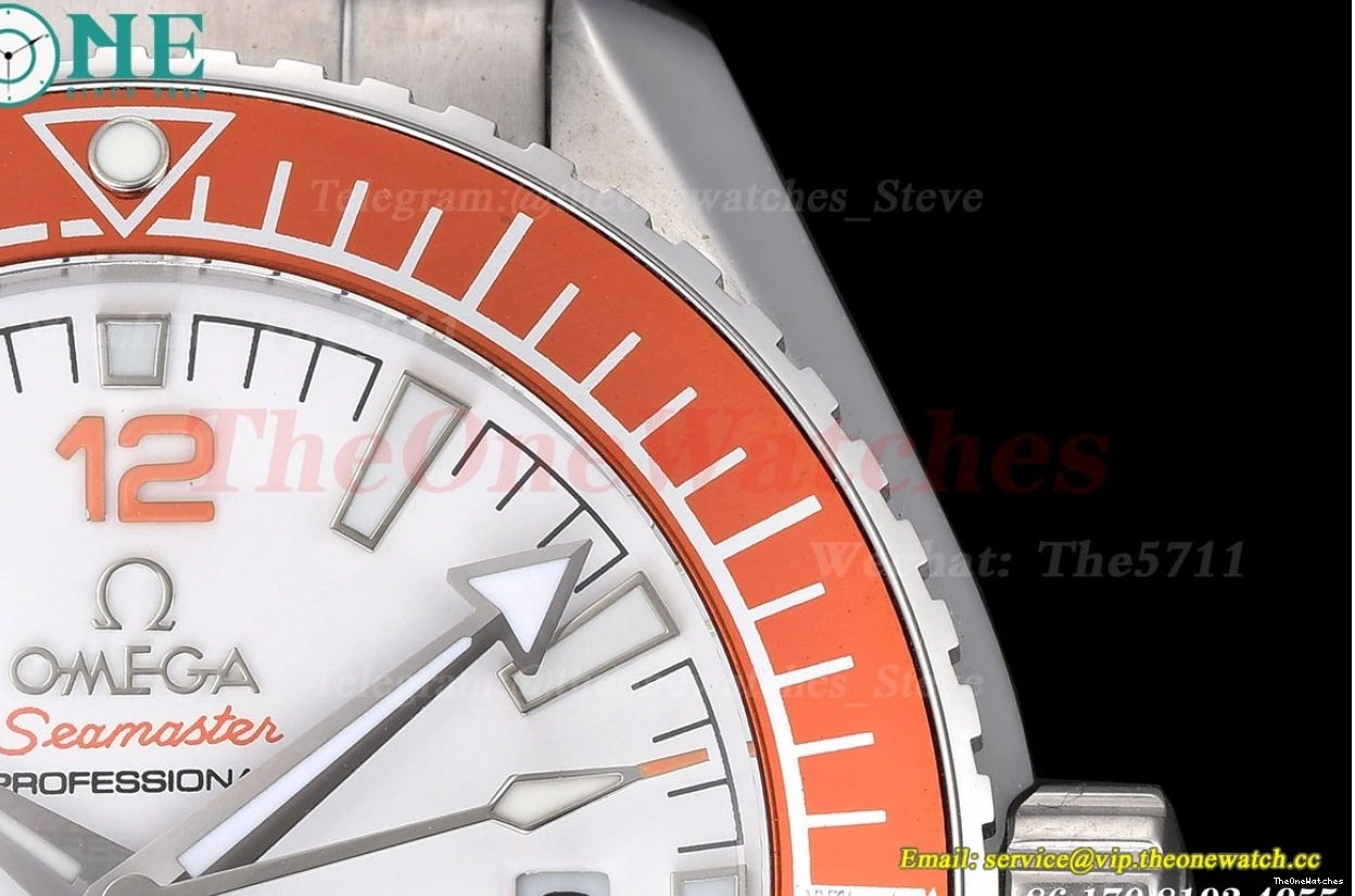 SS Orange 600m White 43mm Seamaster Dial GDF MY8215 SS 0331